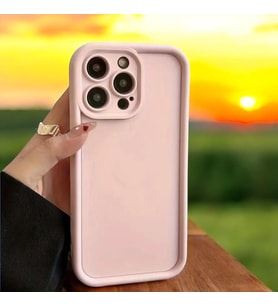 IPHONE 15 Pro  Max Şık ve Kaliteli Silikon Telefon Kılıfı (Pembe)