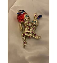 Magnet Playboy Tavşan Eroti k Figürlü Taşlı Metal Mıknatıs Magnet 2 (Gold)