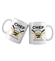 Kişiye Özel Chef Meslek Kupası – İsim Yazılı Chef Temalı Kupa Bardak Chef Hediyesi (Beyaz)