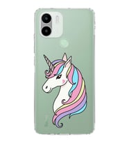 Redmi A1 Plus Uyumlu Kamera korumalı Kapak Unicorn Tasarımlı  Şeffaf Kılıf