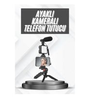 Mey İthalat® Telefon Tutucu Mikrofonlu Işıklı Youtuber Video Kayıt