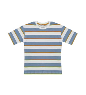 Civil Boys Basic Dokulu Çizgili 6-9 Yaş Tişört - Mavi