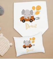 BK Kids Kişiye Özel İsimli Bebek Battaniye ve Yastık Hediye Seti, Yeni Doğan Bebek Hediyesi, Bebek Uyku Seti-6