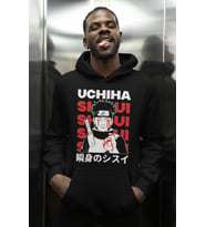 Shisui Uchiha Baskılı Unisex Oversize Naruto Anime Karakter Hoodie