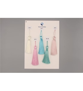 Polyester Püskül - 12 cm Su Yeşili