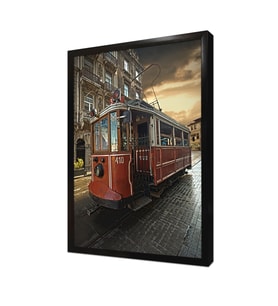 İstanbul Taksim Tren Çerçeveli Mdf Tablo