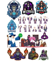 Büyücü Sticker Set 4 18 Parça Telefon, Tablet, Defter, Laptop Sticker