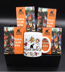 4'lü Alerya Coffee Guatemala Filtre Kahve & Alerya Sonbahar Kupa Hediye Seti