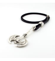 Savaşçı Balta Warrior Eskitme Metal Deri Erkek Kolye Q0890