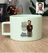 Kişiye Özel Karikatürlü Best Dad Ever Babaya Hediye Lüks Pastel Fincan Babalar Günü Hediyesi