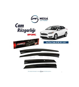 Cam Rüzgarlığı Ford Focus 3 Hb-sedan 2011-2017 ile uyumlu (Siyah)