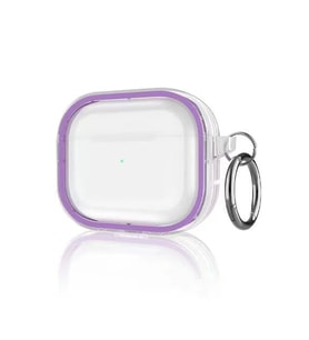 Movenchy Apple Airpods Pro 2 (2.nesil) Shiny Şeffaf Kılıf - Mor