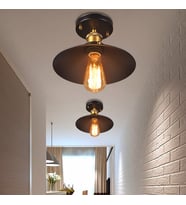 RİOLİGHT METAL PLOFONYER TAVAN AVİZESİ ÇAP:23 CM (Siyah)