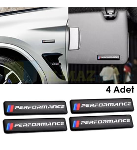 Bmw M Performance Torpido Konsol Ayna Çamurluk Damla Sticker 4 Adet