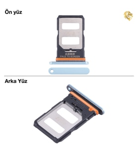Xiaomi Mi 13 Pro Uyumlu Sim İç Yuvası Çiftli Mavi Sim Kart Tepsisi Sim Kızağı Sim Çekmecesi Sim Tray