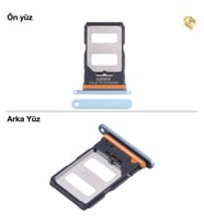 Xiaomi Mi 13 Pro Uyumlu Sim İç Yuvası Çiftli Mavi Sim Kart Tepsisi Sim Kızağı Sim Çekmecesi Sim Tray