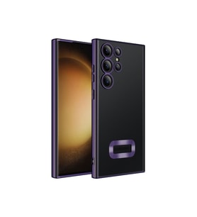 Samsung Galaxy S23 Ultra Uyumlu Kılıf Kamera Korumalı Logo Gösteren Zore Omega Kapak