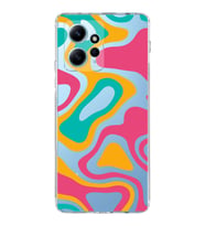 PrintiFy Xiaomi Redmi Note 12 4G Uyumlu Kamera Korumalı Renkli Desen Tasarımlı Şeffaf Kılıf