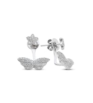 Bella Gloria Melek Kanadı Piercing Gümüş Küpe (GP00303)