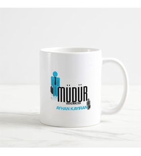 Müdür Yardımcısı Kupa Bardak (3. Tasarım) (Beyaz)