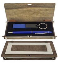 Ahşap Kutulu Mi Kalem Anahtarlık Set