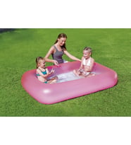 POMPA ile birlikte - Bestway 51115, Şişme Zeminli Çocuk Havuzu-165x104x25 cm (Pembe)