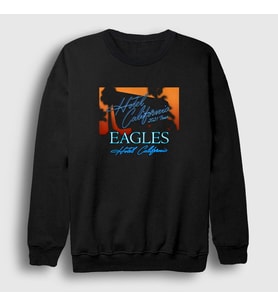 Presmono Unisex Siyah Tour Eagles Sweatshirt 145281tt