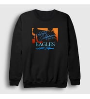 Presmono Unisex Siyah Tour Eagles Sweatshirt 145281tt