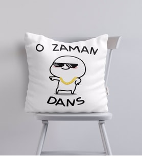 BK Gift O Zaman Dans Tasarımlı Yastık - Model 1