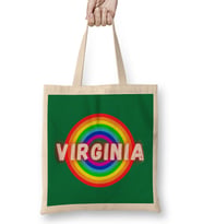 Virginia Retro Rainbow Style Bez Çanta Uzun Saplı