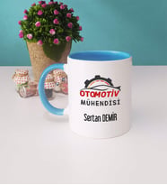 Otomotiv Mühendisi Kupa Bardak Mavi