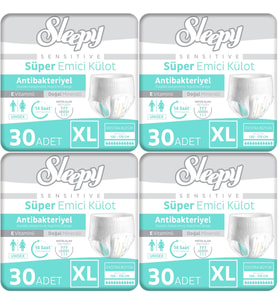 Sleepy Hasta Bezi Yetişkin Emici Külot XL - Ekstra Büyük - Extra Large 120 Adet (4PK*30)