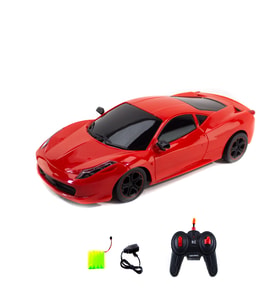 1:16 Ölçek Uzaktan Kumandalı Araba Ferrari Kırmızı Işıklı Şarjlı
