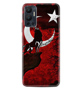 Infınix Hot 12 Kılıf Resimli Desenli Baskılı Silikon Wolf and Moon 2 1381