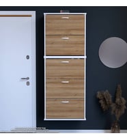 Modilayn VARBİ UMAY' 2 Li Asma Antre 72x193x26 cm’ lik 5 Düşer Kapak 10 Göz Bölme Ayakkabılık