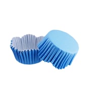 Cupcake Kalıbı Pet Kapsül Dalgalı Kek Kalıbı 65X38 MM (100 Adet)  Mavi
