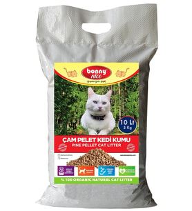 Bonny Nice Doğal Pellet Çam Peleti Kedi Kumu 5 kg 10 l