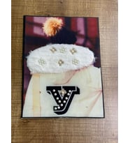 26X19 CM BONCUKLU PELUŞ Y HARFLİ KADIN ARMA YHAMA DİKİŞ APLİKE