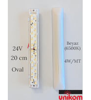 5 Lİ 20cm 24v Dekoratif Tente & Pergola Led Oval Taban-(6500k Beyaz Işık )