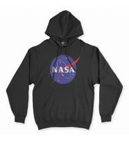 Nasa Siyah Kapşonlu Sweatshirt Hoddie
