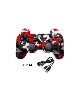 Ps3 Dual-shock Gamepad Yeni Nesil Kol Desenli Controller Oyun Kolu PS3 + PC + 1.5 MT Şarj Kablosu