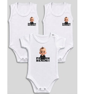 3'lü Anne Baba Temalı Bebek Body Zıbın Baskı Çeşitleri