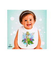 Tinker Bell Keten Bebek Mama Önlüğü – Yumuşak, Emici, Yıkanabilir, Özel Tasarım P196