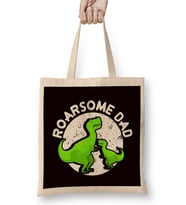 Roarsome Dad Daddy Dino T-Rex Father Papa Poppa Husband Bez Çanta Uzun Saplı