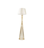 Mylights Retro Lambader Köşe Lambası Mat Gold Krem Başlık 45CM Başlık