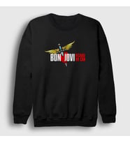 Presmono Unisex Siyah We Can Bon Jovi Sweatshirt 20415tt