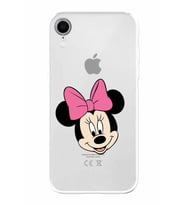 Apple iPhone XR Uyumlu Kamera Korumalı Tıpalı Kapak Minnie Mouse TasarımlıŞeffaf Kılıf