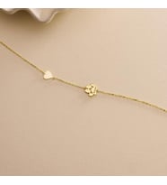 Kişiye Özel Minimal Kalp Detaylı Evcil Hayvan Pati İsim Kolye 925K Gümüş (Gold)