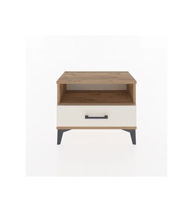 Arges Komodin Tek Raflı Tek Çekmeceli 60x30x48 Çam-Aytaşı