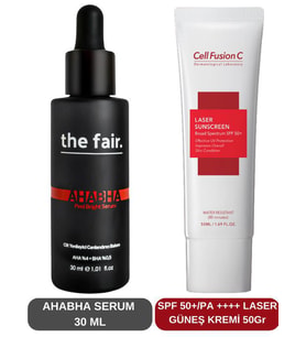 the fair. AHABHA Peeling Asit ve Laser Güneş Kremi Set